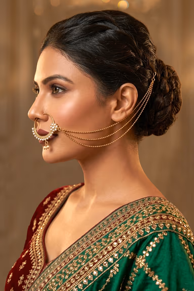 Ruby Red Heavy Maharani Bridal Jewellery Set — view 3 of 3