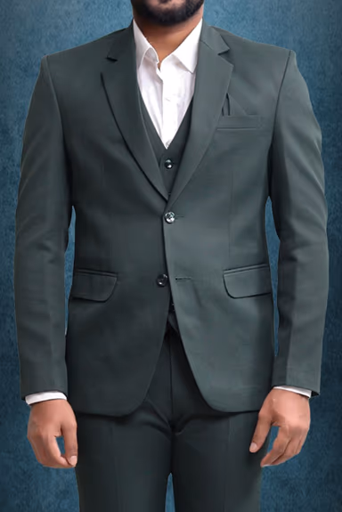 3 Piece Polyster Green Suit — view 5 of 6