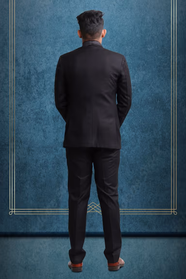 3 Piece Imported Fabric Black Suit — view 4 of 6