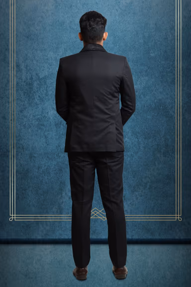 3 Piece Imported Fabric Black Suit — view 4 of 6