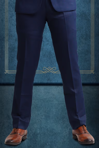 3 Piece Imported Fabric Navy Blue Suit — view 3 of 6
