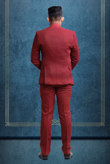 3 Piece Imported Fabric Reddish  Suit — view 4 of 6