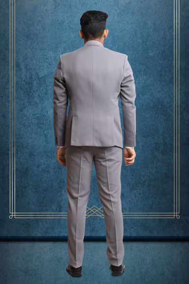 3 Piece Imported Fabric Light Grey Suit — view 5 of 6