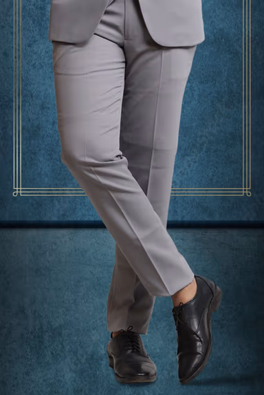 3 Piece Imported Fabric Light Grey Suit — view 4 of 6