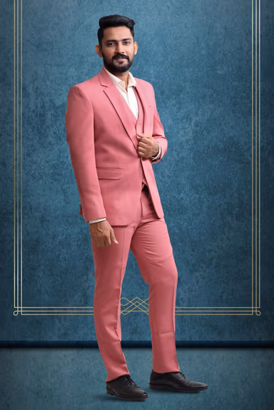 3 Piece Polyster Pink Suit — view 6 of 6
