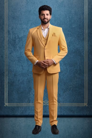 Polyster Mustard Yellow Suit — view 1 of 6