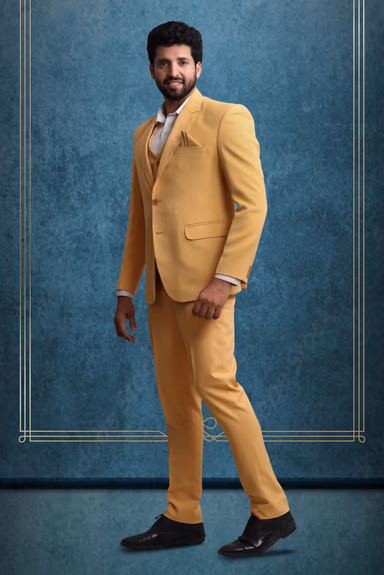 Polyster Mustard Yellow Suit — view 6 of 6