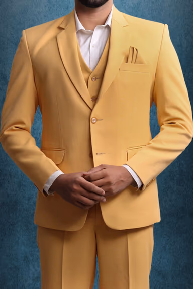 Polyster Mustard Yellow Suit — view 5 of 6