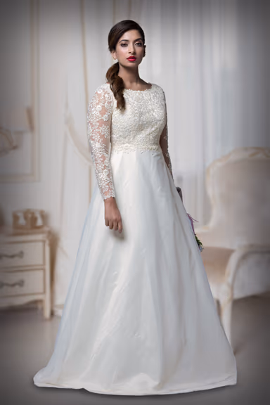 Dark Ivory A-Line Gown — view 4 of 6