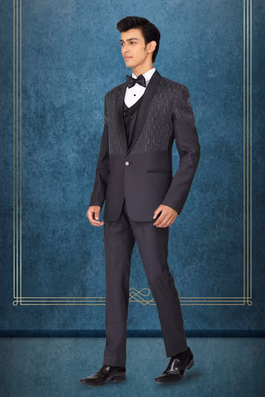 Charcoal Grey Breathtaking Event & Party Suit — view 4 of 5