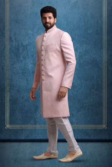 Light Pink Opulent Classic Sherwani — view 5 of 5