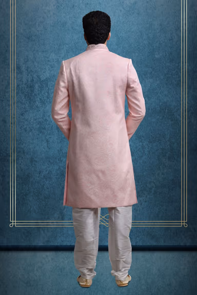 Light Pink Opulent Classic Sherwani — view 3 of 5