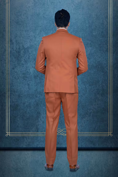 2 Pc Jaquard In Brick Shade Mat Finish 2 Pc Suit — view 5 of 7