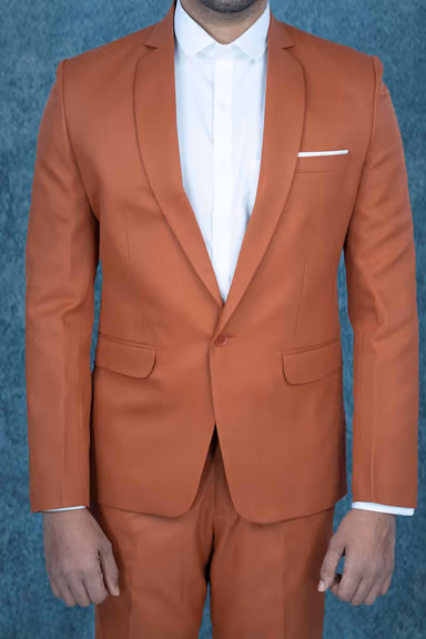 2 Pc Jaquard In Brick Shade Mat Finish 2 Pc Suit — view 4 of 7