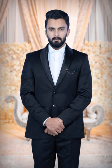 2 Pcs Polyester Viscose In Black 2Pc Suit — view 2 of 6