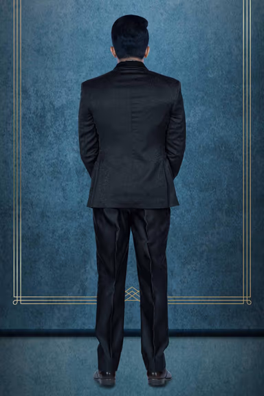 2 Pcs Poly Rayon Spandex In Black 2Pc Suit — view 5 of 6