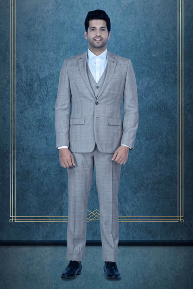 3 Pcs Rayon In Grey 3Pc Suit — view 1 of 7