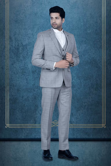 3 Pcs Rayon In Grey 3Pc Suit — view 2 of 7