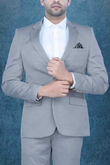 2 Pcs Rayon Terylene In Grey 2Pc Suit — view 4 of 7