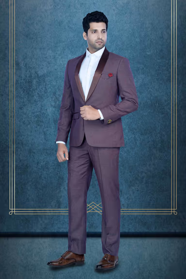 2 Pcs Rayon Terry In Maroon 2Pc Suit — view 3 of 6