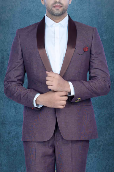 2 Pcs Rayon Terry In Maroon 2Pc Suit — view 6 of 6