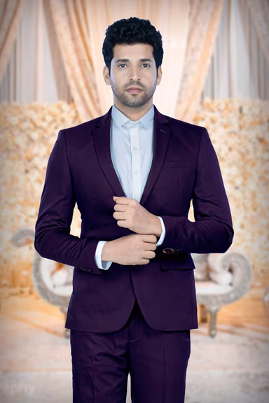 2 Pcs Rayon Spandex Terry In Violet 2Pc Suit — view 7 of 7