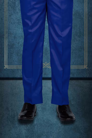 2 Pcs Imported Terry Rayon In Royal Blue 2Pc  Tuxedo Suit — view 4 of 6