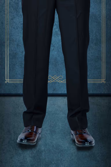 Black Printed Jacket Blue & Black Jacquard  Waist Coat Imported Terry Rayon In  3Pc Suit — view 3 of 6