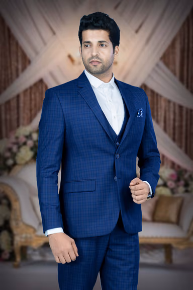 3Pc Suit Polyester Viscose In Dark Blue 3Pc Suit — view 7 of 7