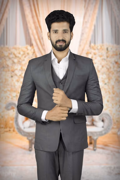3 Pcs Polyster Dark Grey 3Pc Suit — view 7 of 7