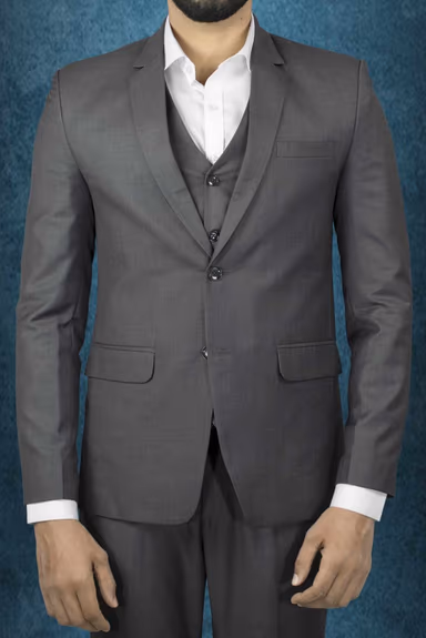3 Pcs Polyster Dark Grey 3Pc Suit — view 4 of 7