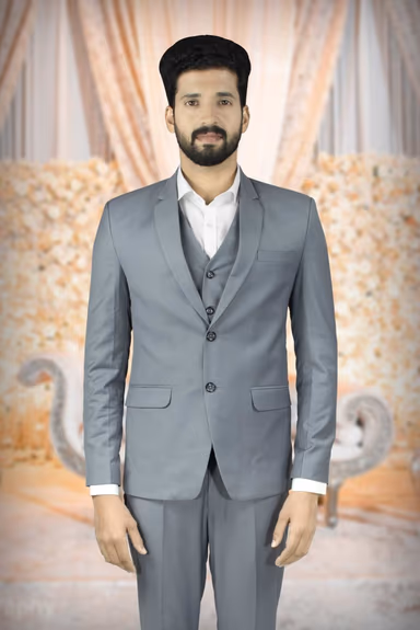 Light Grey Polyster 3Pc Suit — view 6 of 6