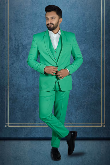 3 Pcs Polyster Mint Green Suit — view 1 of 7