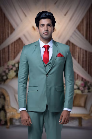 3 Pcs Suiting In Moss Green 3Pc Suit — view 7 of 7