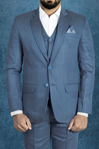 Polyster Blue 3Pc Suit — view 5 of 7