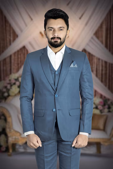 Polyster Blue 3Pc Suit — view 7 of 7