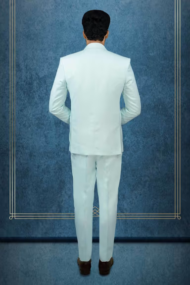 Polyster Powder Blue 3Pc Suit — view 5 of 7