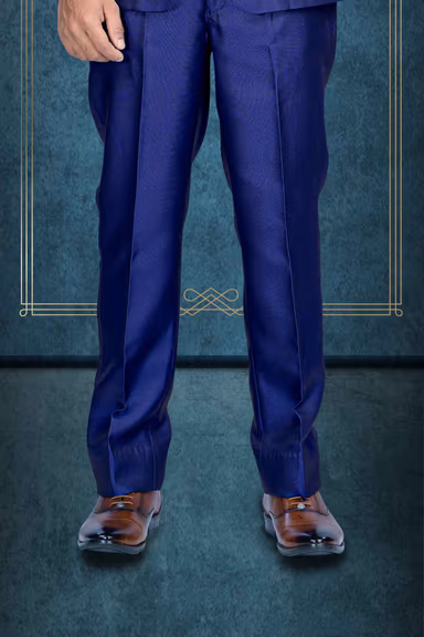 3 Pcs Imported Terry Rayon In Royal Blue 3Pc Suit — view 4 of 6