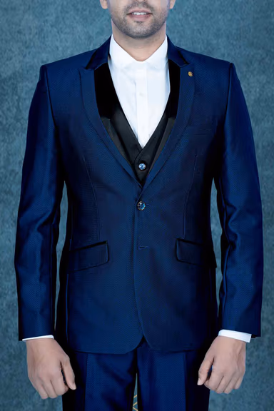 3 Pcs Rayon Terry In Royal Blue 3Pc Suit — view 6 of 6