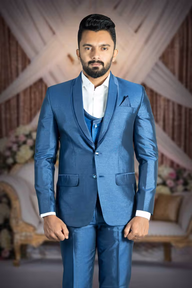 Polyster mid night Blue 3Pc Suit — view 7 of 7