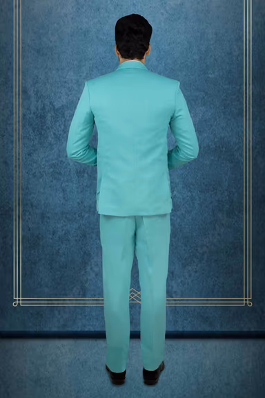 Polyster Turquoise 3Pc Suit — view 4 of 6