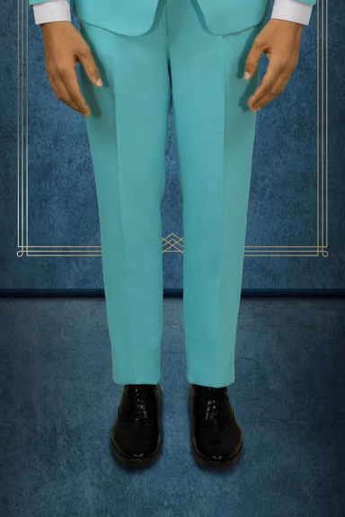 Polyster Turquoise 3Pc Suit — view 5 of 6