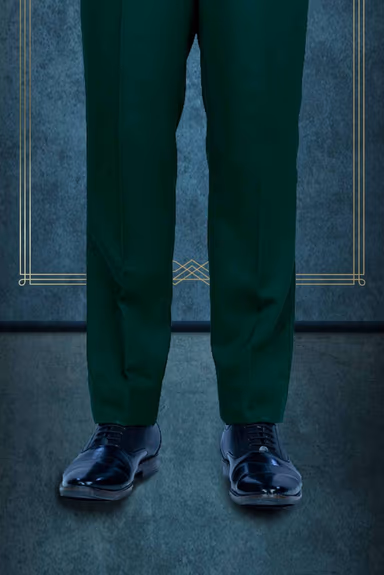 Dark Teal Green Jodhpuri Using Terry Ryon — view 4 of 6