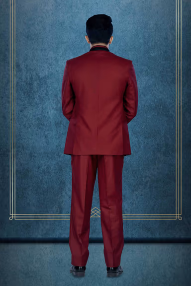 Maroon Jodhpuri Using Suiting Material — view 5 of 6