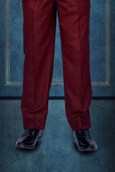 Maroon Jodhpuri Using Suiting Material — view 4 of 6
