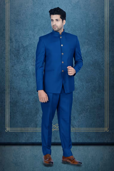 Mat Deep Blue Jodhpuri Using Terry Ryon — view 1 of 5