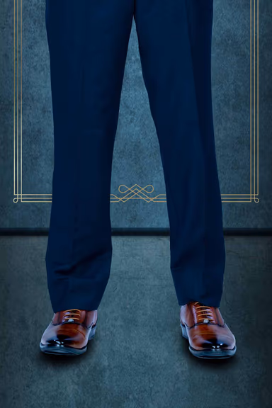 Navy Blue Jodhpuri Using Jaquard Embossed — view 4 of 6