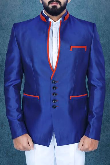 Royal Blue Jodhpuri Using Suiting — view 6 of 6