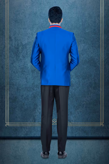 Royal Blue Jodhpuri Using Suiting Material — view 4 of 6