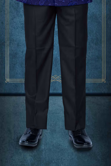 Royal Blue Jodhpuri Suit  Using Imported Synthetic Fabric — view 4 of 6